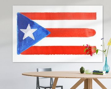 Symbolische nationale vlag van Puerto Rico van Achim Prill