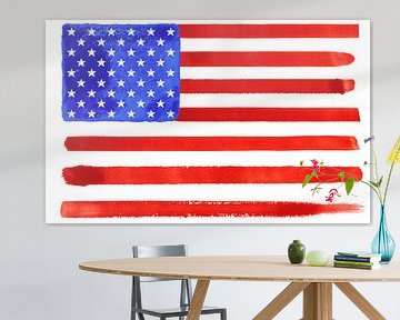 Symbolische Nationalflagge Amerikas von Achim Prill