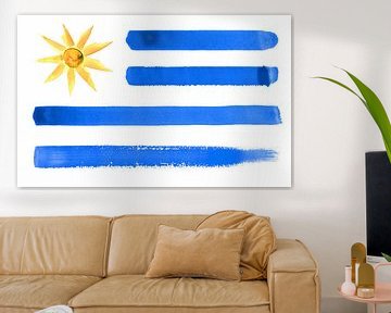 Symbolische nationale vlag van Uruguay van Achim Prill