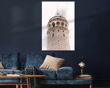 De Galata Tower in Istanbul, Turkije van Vildan Ersert