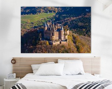 Luchtfoto van kasteel Hohenzollern van Werner Dieterich