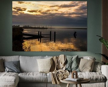 Zonsondergang op het Gooimeer. van Brian Morgan