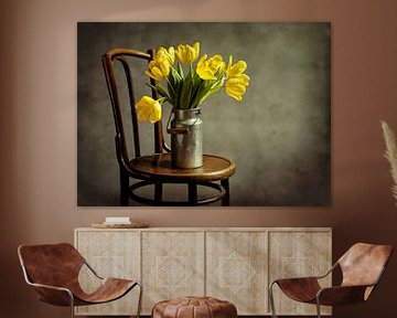 Gelbe Tulpen - Stillleben mit Blumen von Diana van Tankeren