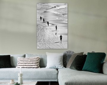 Joggers at Bondi Beach by Rob van Esch