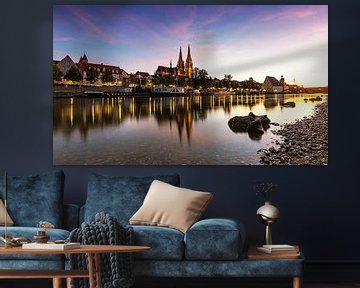 Regensburg at sunset by Frank Herrmann