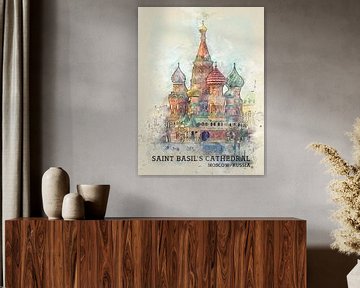 Basiliuskathedraal van Printed Artings