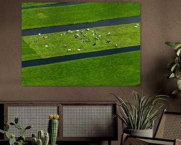 Hollands landschap met koeien van Sky Pictures Fotografie