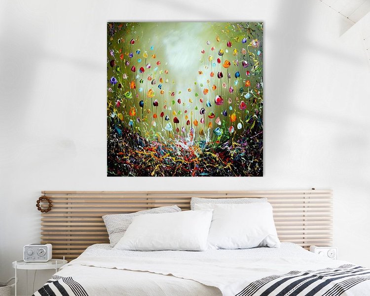 Voorbeeld van het werk in een kamer