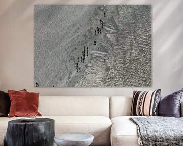 Wadden Sea runners on the tidal flats between Holwerd and Ameland by Sky Pictures Fotografie