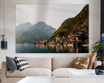 Hallstatt het prachtige dorpje in de bergen van Oostenrijk (Alpen) van Yvette Baur