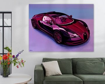Bugatti Veyron 2005 Gemälde von Paul Meijering