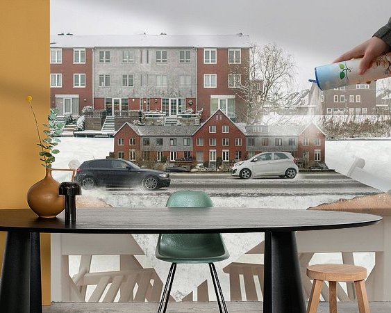 Voorbeeld van het werk in een kamer