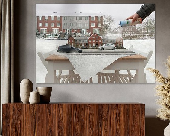 Voorbeeld van het werk in een kamer