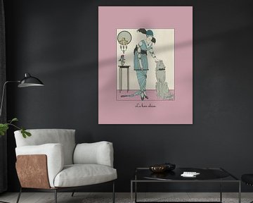 Le bon chien - The sweet dog, fashion print Art Deco by NOONY