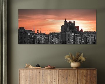 Amsterdam Damrak Skyline van Auke Hamers