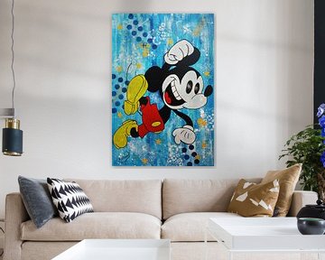 Mickey Mouse "Happy Day" van Kathleen Artist Fine Art