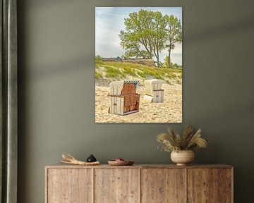 Strandstoelen op het strand van Ahrenshoop van Katrin May