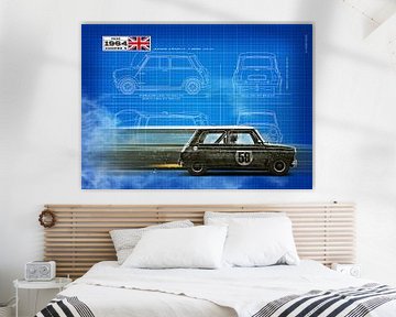 Mini Cooper S Blueprint von Theodor Decker