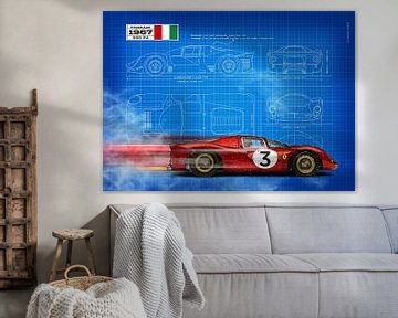Ferrari 330 Blueprint von Theodor Decker