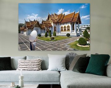 Marble temple Bangkok by Bernd Hartner