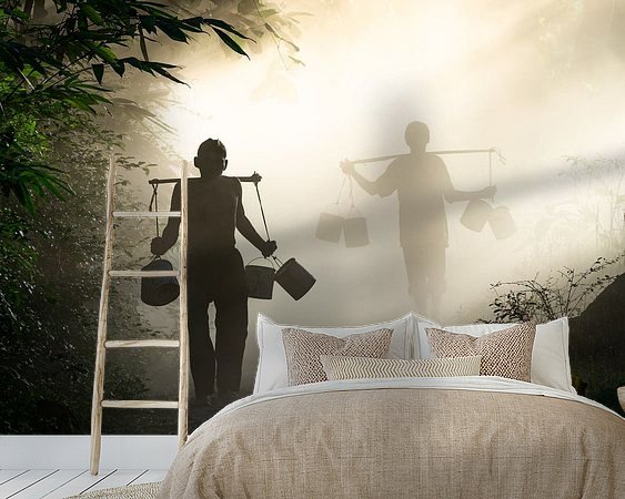 Voorbeeld van het werk in een kamer