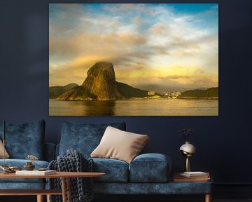 Bay of Rio de Janeiro with Sugar Loaf Mountain at dawn by Dieter Walther