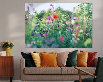 Wilde Zomer Bloemen in een veld bij Gewande 01 van FotoDennis.com | Werk op de Muur