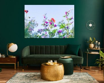 Wilde Zomer Bloemen in een veld bij Gewande 10 van FotoDennis.com | Werk op de Muur