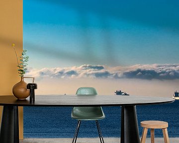 Freighter in the Mediterranean Sea by VIDEOMUNDUM