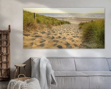 Sand, Meer und Sonne an der Küste von Katwijk von Dirk van Egmond