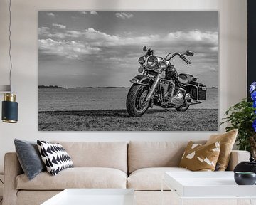 Harley Davidson in Schwarz und Weiß von anne droogsma