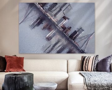 Rotterdam Skyline van Digitale Schilderijen