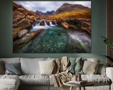 Fairy Pool in Schotland van Digitale Schilderijen