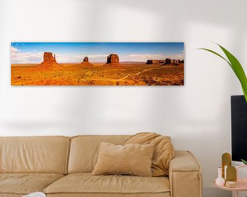 Panorama wide landscape Monument Valley in Arizona USA by Dieter Walther