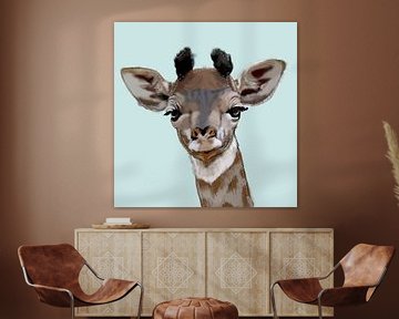 Giraffe Aquarel van Emmy Van der knokke