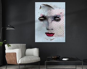 The face with the pink dots by Gabi Hampe