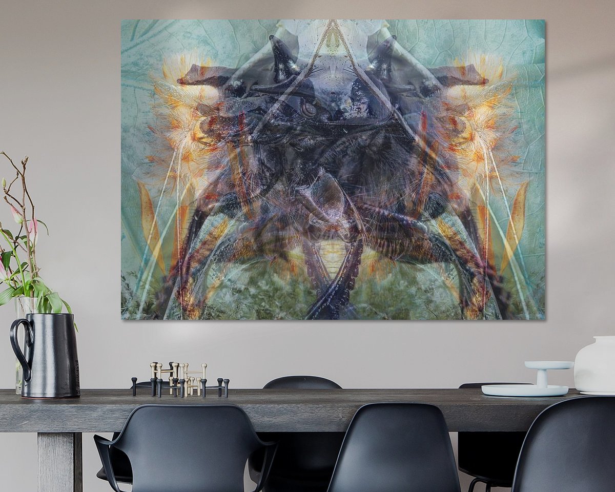 Voorbeeld van het werk in een kamer