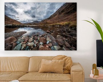Die schöne Landschaft von Schottland von Digitale Schilderijen