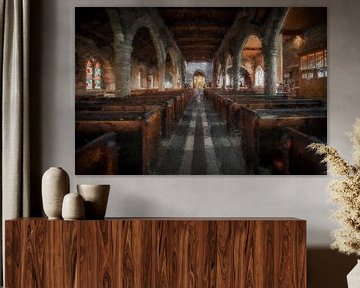 St. Aidans Kirche Bamburgh von Digitale Schilderijen