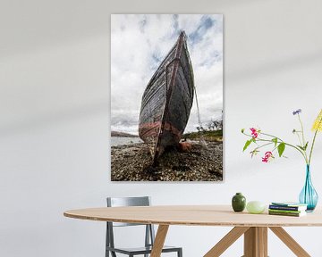 Verlaten boot in Schotland van Digitale Schilderijen