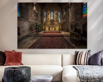 Inside a church in the Uk van Digitale Schilderijen