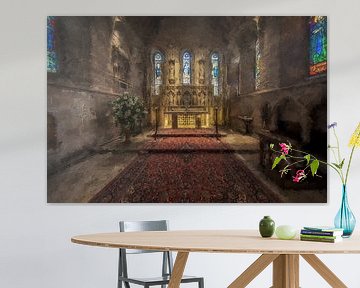 Inside a church in the Uk van Digitale Schilderijen