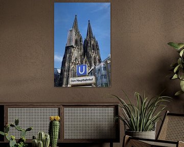 Les tours de la cathédrale de Cologne vues de l'ouest sur Berthold Werner