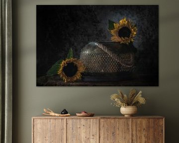 Stilleven Zonnebloemen van Digitale Schilderijen