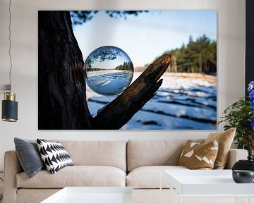 winter through a crystal ball by Marcel Geerings
