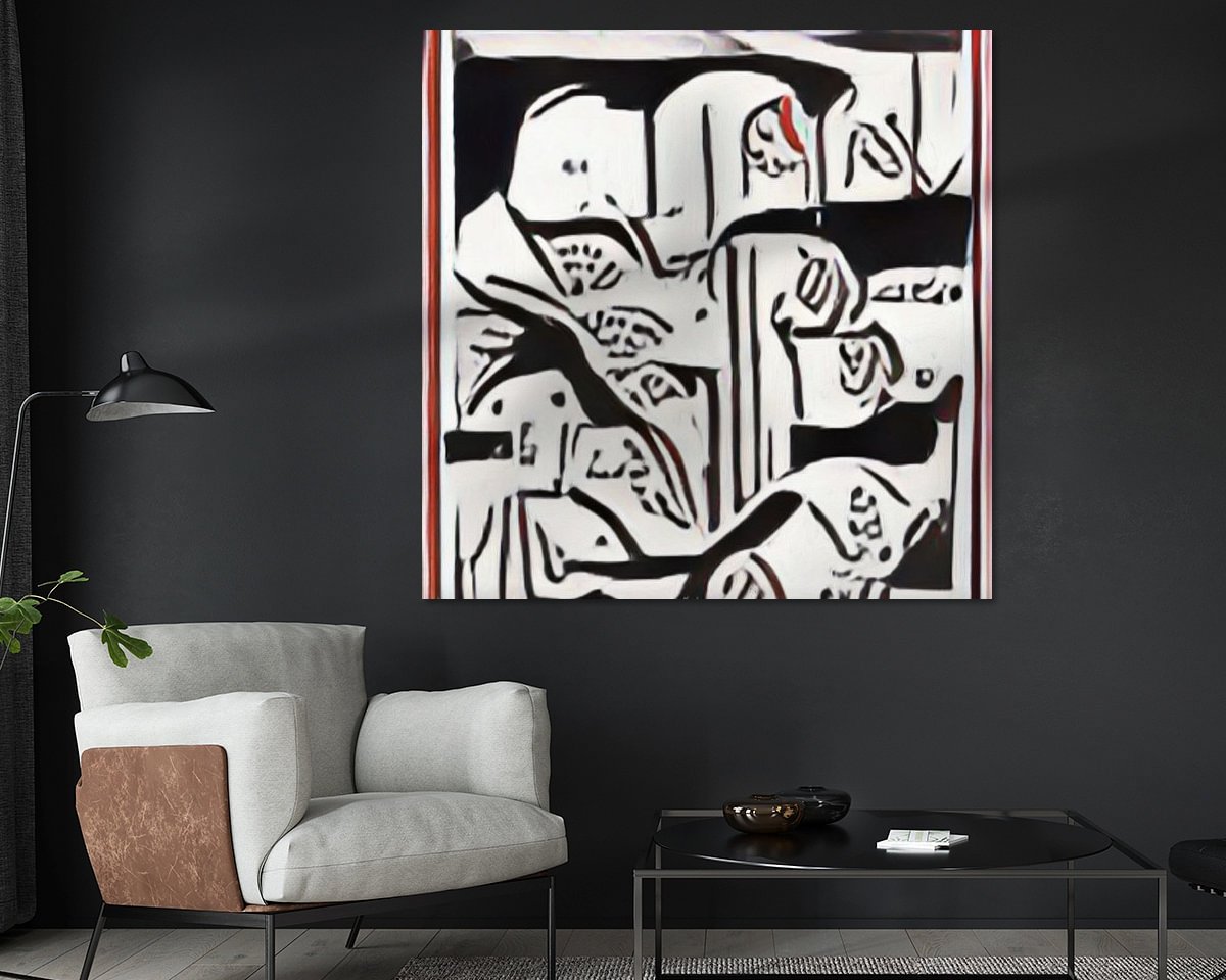 Voorbeeld van het werk in een kamer