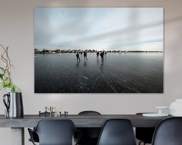 Nieuwkoopse Plassen in de winter met ijs