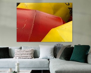 Gele en rode scheepvaartboeien van Sky Pictures Fotografie