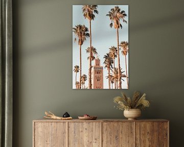 Marrakech - Koutoubia mosque surrounded by palm trees by Leonie Zaytoune