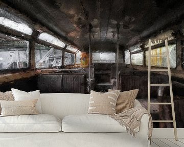 Een oude bus met een verassing